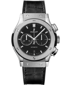 Đồng Hồ Hublot Classic Fusion Chronograph Titanium Automatic Black Dial Men's Watch