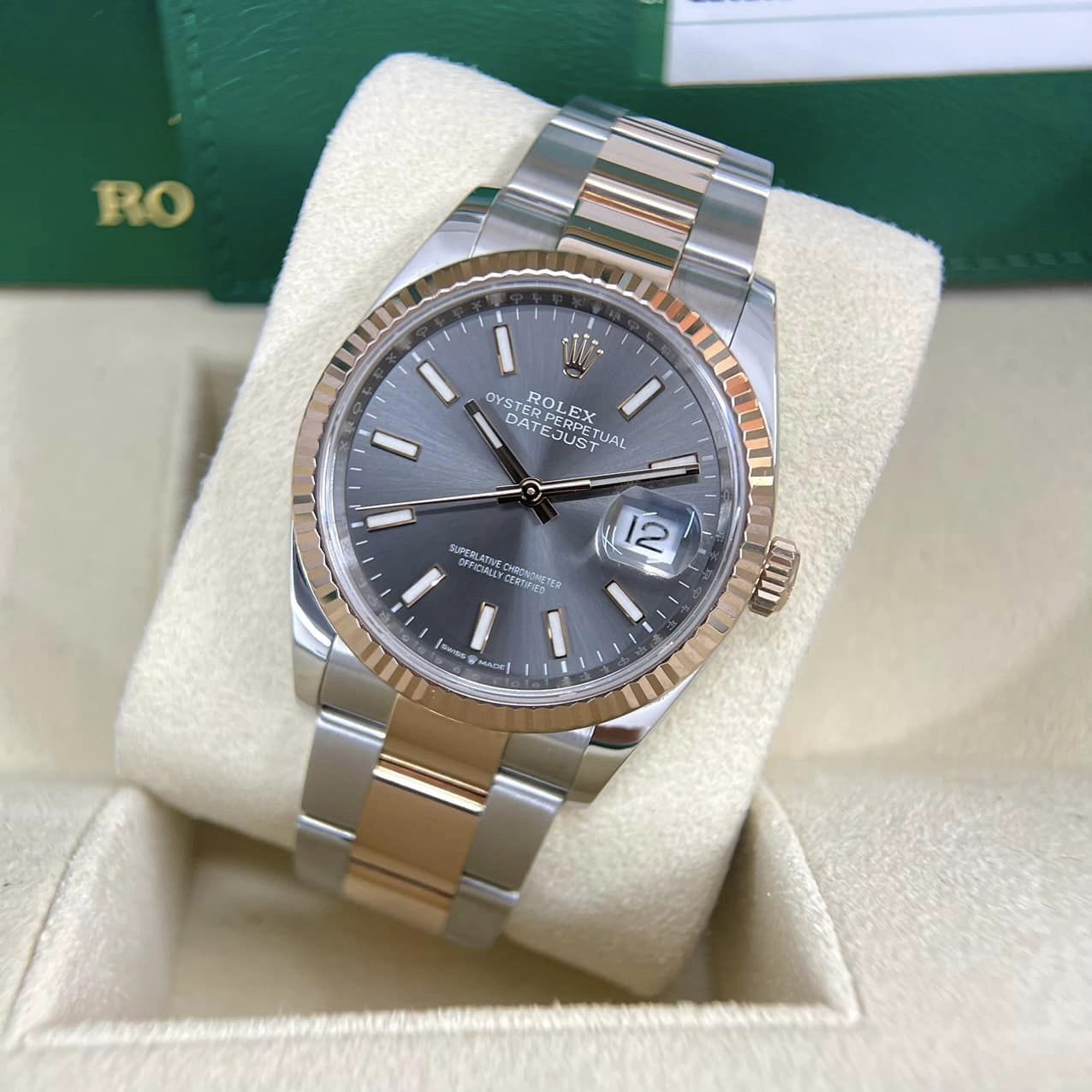 Đồng Hồ Rolex Datejust 36 126231 Mặt Số Rhodium Dây Đeo Oyster - Ảnh 3