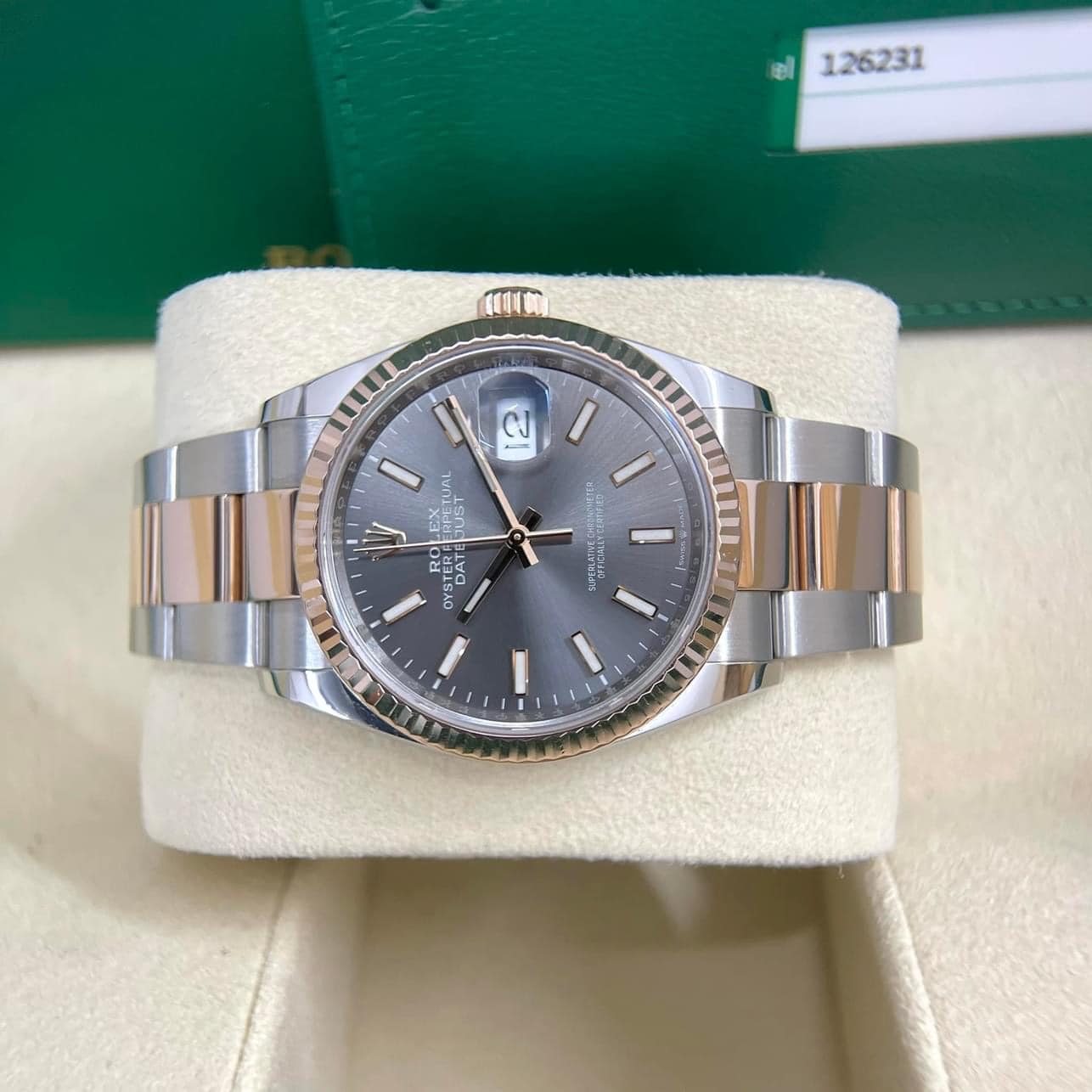 Đồng Hồ Rolex Datejust 36 126231 Mặt Số Rhodium Dây Đeo Oyster - Ảnh 4