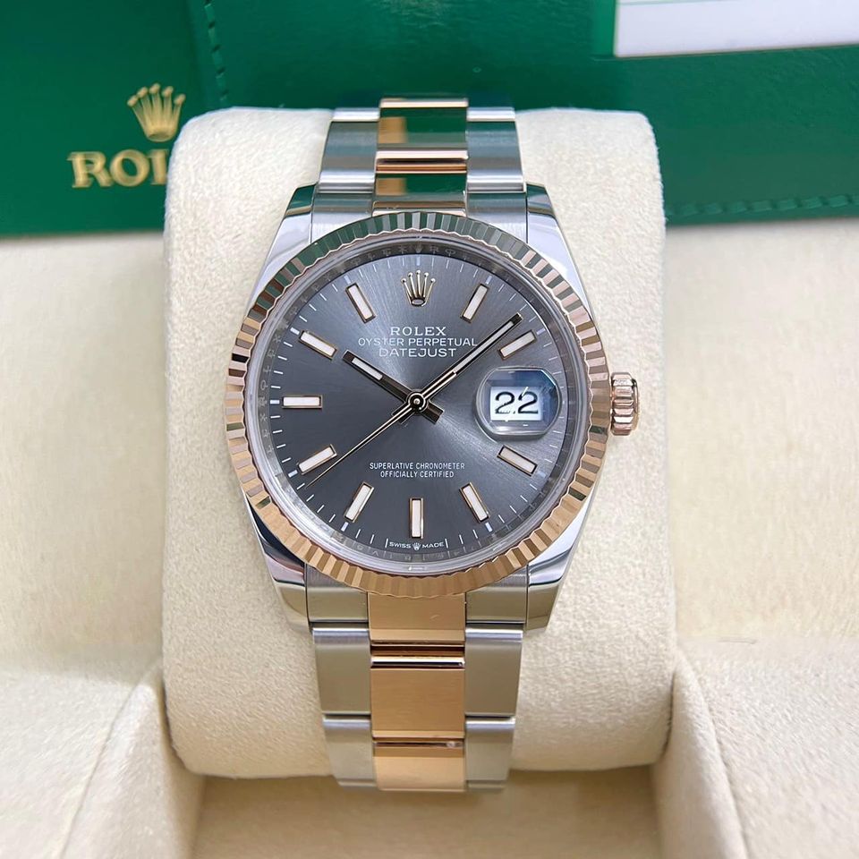 Đồng Hồ Rolex Datejust 36 126231 Mặt Số Rhodium Dây Đeo Oyster - Ảnh 2