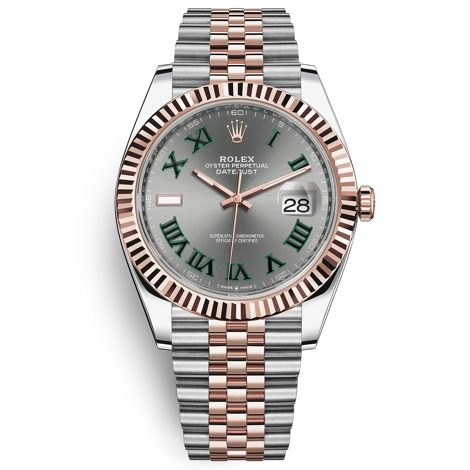 Đồng Hồ Rolex Datejust 41mm Steel & Everose Gold 126331 Phiên bản mặt số slate dây Jubilee