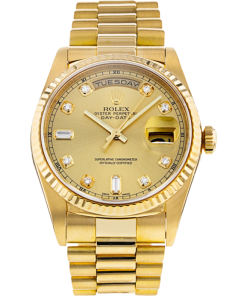 Đồng Hồ Rolex 18238 Day Date President cọc kim cương vàng khối 18k
