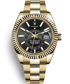 Rolex Oyster Perpetual Sky-Dweller 42mm 336938 chất liệu vàng 18 ct dây đeo Oyster máy cơ Perpetual Calibre 9001