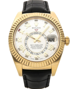 Rolex Oyster Perpetual Sky-Dweller 42mm 326138 chất liệu vàng 18 ct dây đeo da máy cơ Perpetual Calibre 9001