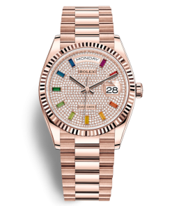 Đồng Hồ Rolex Oyster Perpetual Day-Date 36mm 128235-0039 dây đeo President