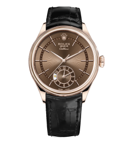 Đồng Hồ Rolex Cellini Dual Time 39mm 50525-009 dây đeo da