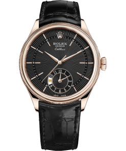 Đồng Hồ Rolex Cellini Dual Time 39mm 50525-006 dây đeo da